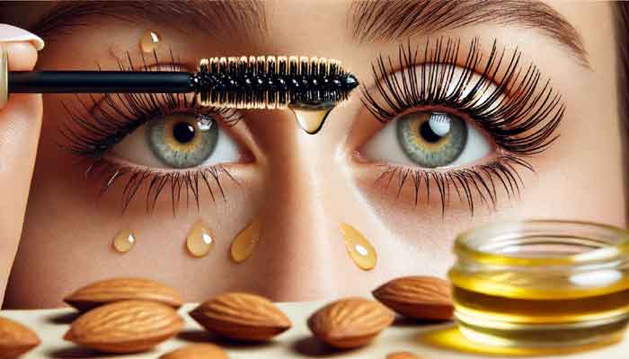 Mandelöl für die Wimpern